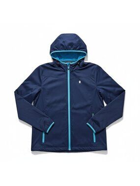 Little Donkey Andy Lightweight Softshell Jacket Womens XL Blue Hooded Pockets